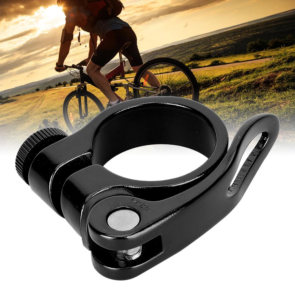 Aluminium Alloy Durable 34.9MM Mountain Bike Quick Release Seatpost Clip Road Bicycle Tube Fixed Clamp Cycling Sports