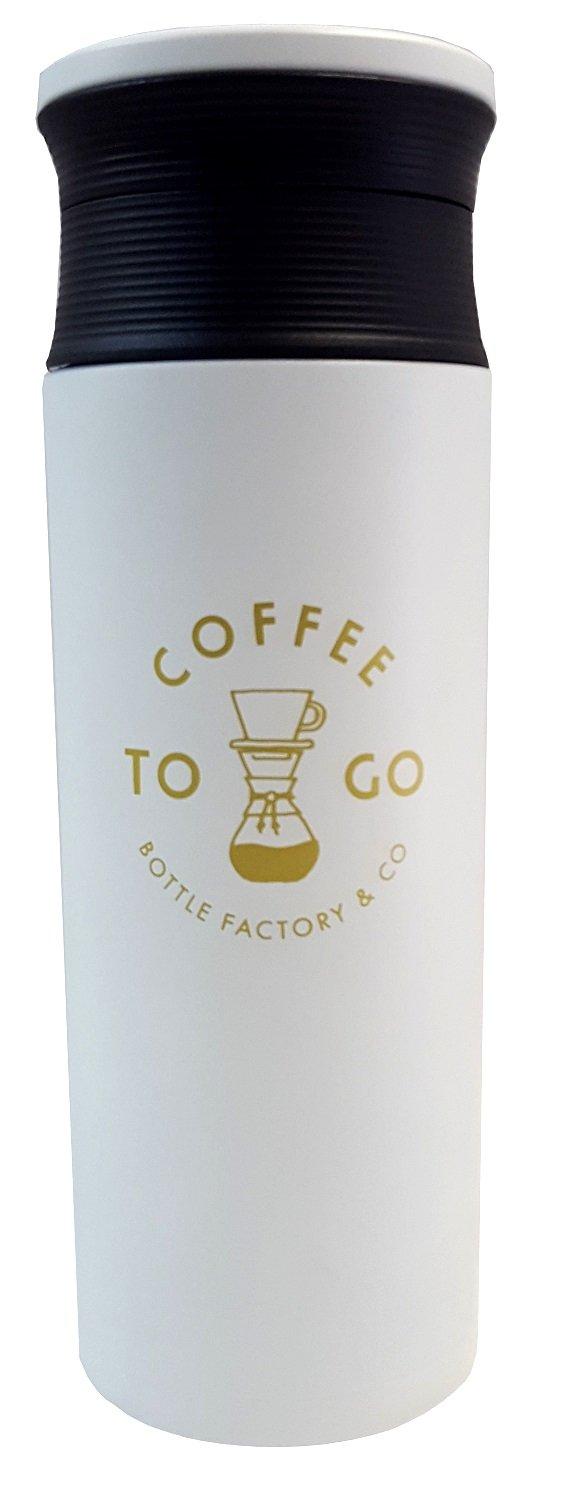 

Bestco To-Go Cafe Mug Bottle, 500ml, White, ND-8634