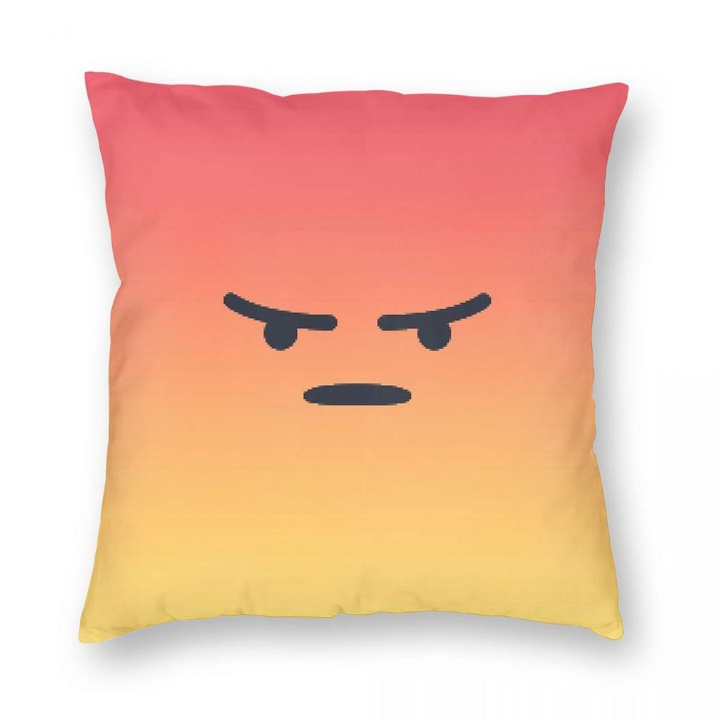 Angry React Square Pillowcase Polyester Linen Velvet Printed Zip Decorative Pillow Case Sofa Cushion Cover