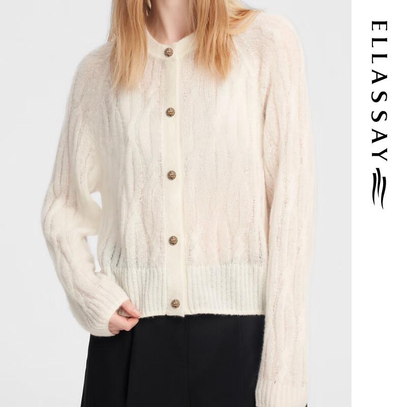 ELLASSAY Women's Silk Cashmere Knit Sweater