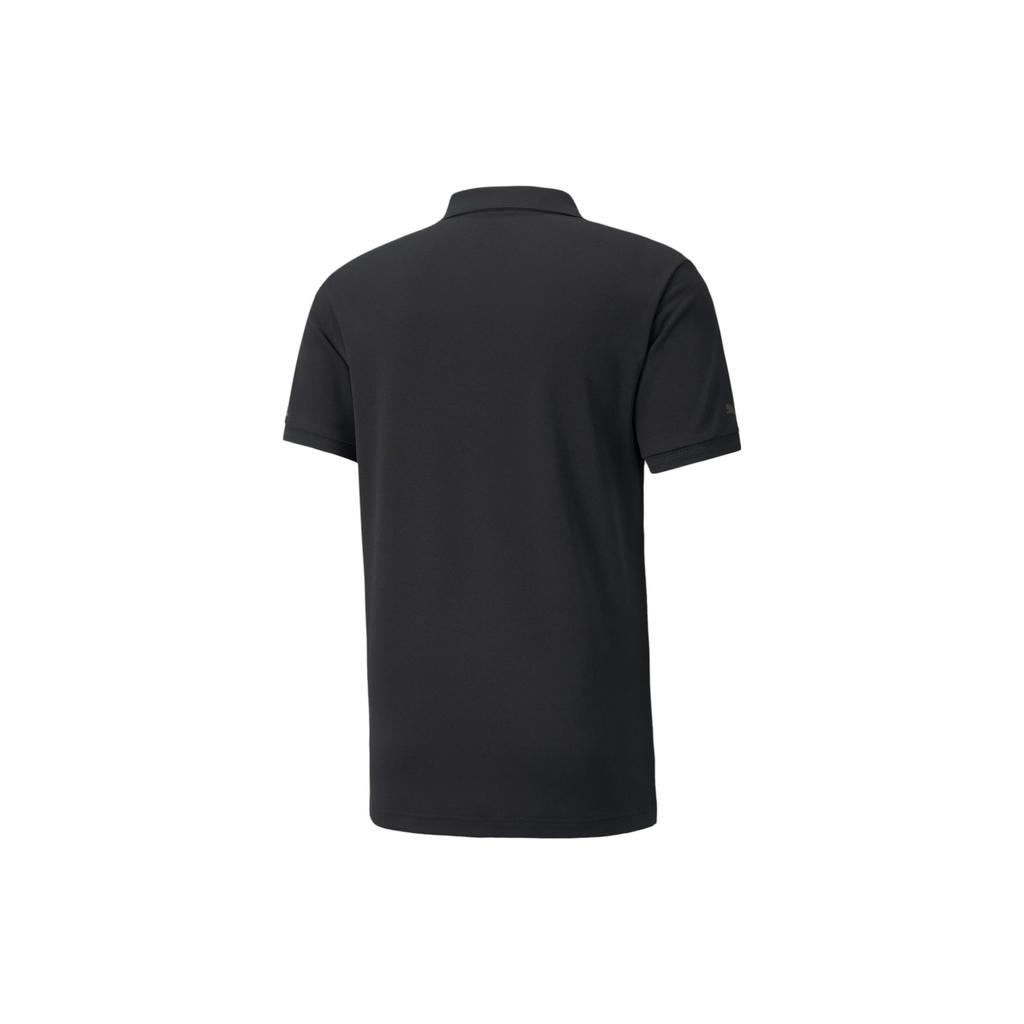 Puma Solid Color Pullover Polo Shirt Men Tops Black 533843-01