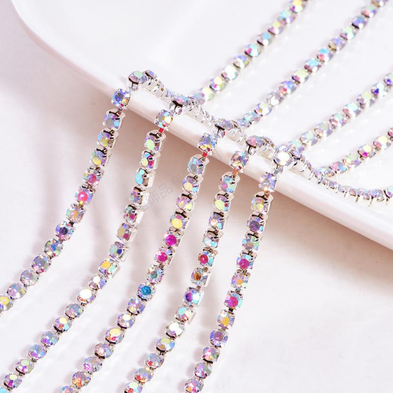 Crystal Rhinestone Chain, Glass Dense Claw Chain, Clothing Accessories Diy Wedding Accessories, Decorative Accessories