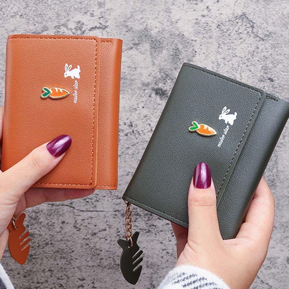 Handbag Rabbit Carrot Letter Tassel Women Wallets Card Holders Small Coin Purse Korean Money Bag