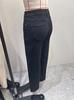 Black Washed Elastic Straight-Leg Women's Jeans