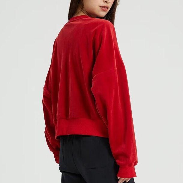 Skechers New Year Sweatshirts Women's Bright Red Crew Neck Moderate Regular L123W007-00R3