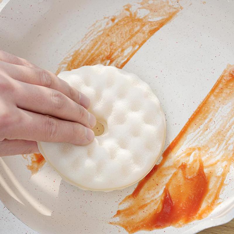 Spugna Detergente a Ventosa Doppia Faccia Staccabile Morbida Spazzola per Pulizia Cucina Spazzola per Piatti Piatto Padella Pentola