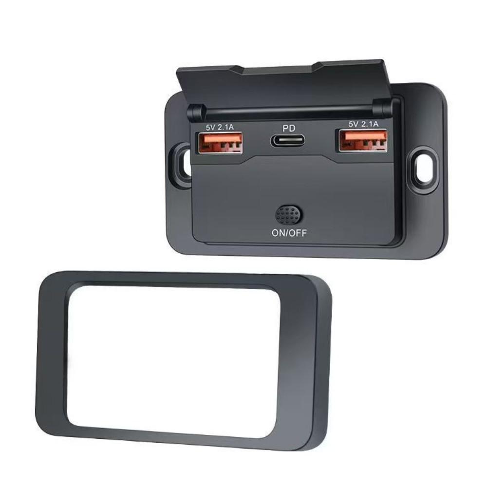 

Plastic Charging Socket Dual PD Charging Splitter Adapter USB Car Charger Car RV Bus Truck 1