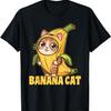 Schattige Banaan Kat Blije Bananakat Meme Kitty Kat Liefhebbers Meme T-shirt voor Mannen Vrouwen Kinderen