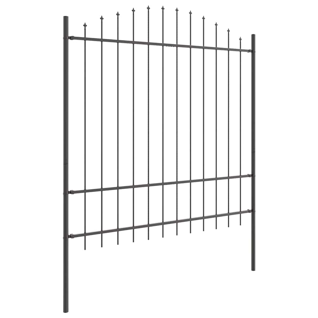 Garden Fence Woerden Gray 170 x 215 cm Powder Coated Steel