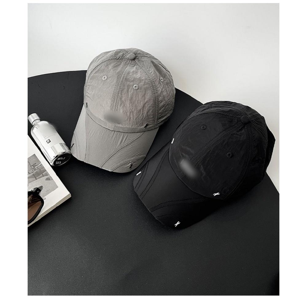Cross-Print Quick-Dry Baseball Cap Unisex Sun Protection Cap Summer Letter Embroidery Lightweight and Quick-Dry Hat
