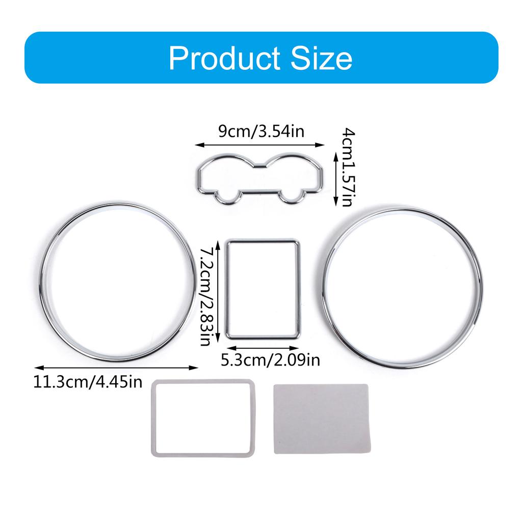 Speedometer Dashboard Dial Gauge Rings Trim for Golf MKIV 1997-2003 Speedometer Bezel Trim Automotive Interior Accessory