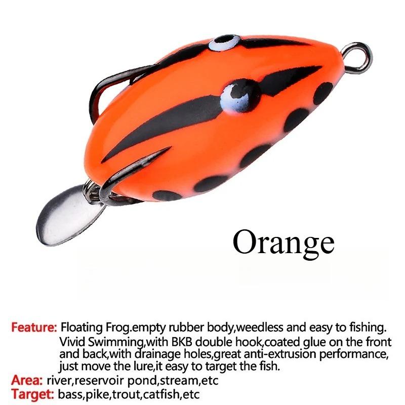 Umpan Katak 4cm/5.6g Soft Frog Fishing Lure Mini Soft Lure Double Hooks Top Water Ray Frog Artificial Bait