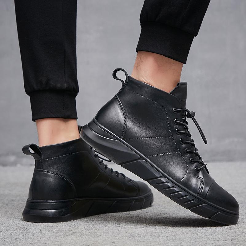 Winter Men Boots Plush Super Warm Snow Boots for Men Sneakers Men Ankle Boots lace up Outdoor Shoes men Botas Hombre big size 48