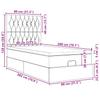 Ottoman Bed with Mattress Blue 80x200 Cm Fabric