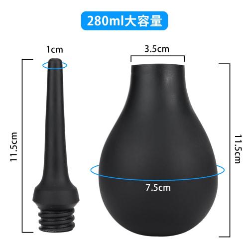 Soxeeh Enema Pump, 280ml Large Capacity, Multi-Purpose Irrigator with Backflow Prevention, Manual Pump, Lotion Injector, Silicone, Unisex