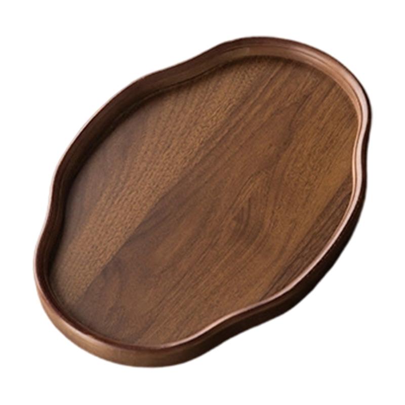 Handgefertigtes Holztablett Natürliche Textur Vielseitig Einsetzbar Serviertablett Für Gebäck Couchtisch-Dekorationen Wohnzimmer Esszimmer Zubehör