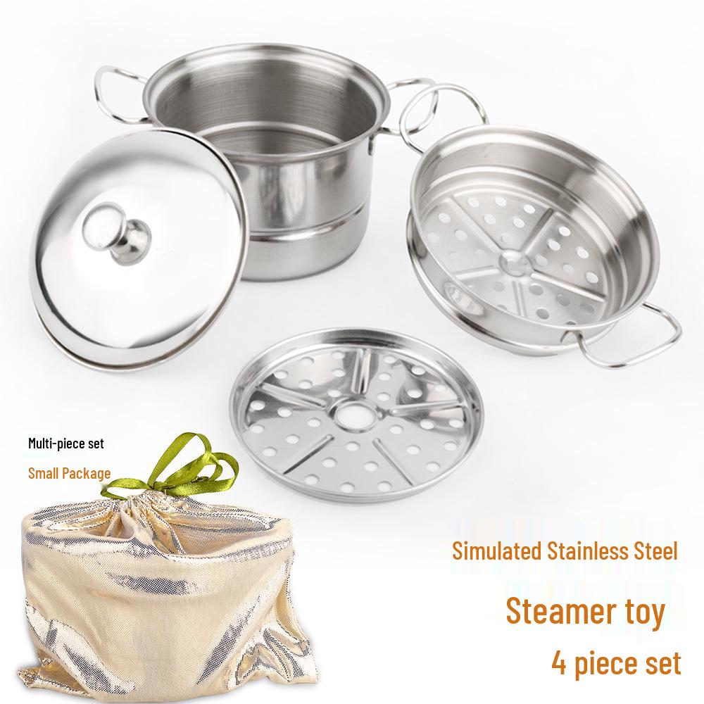 Children s Stainless Steel Mini Kitchenware Baking Set - Play House Cooking Toys