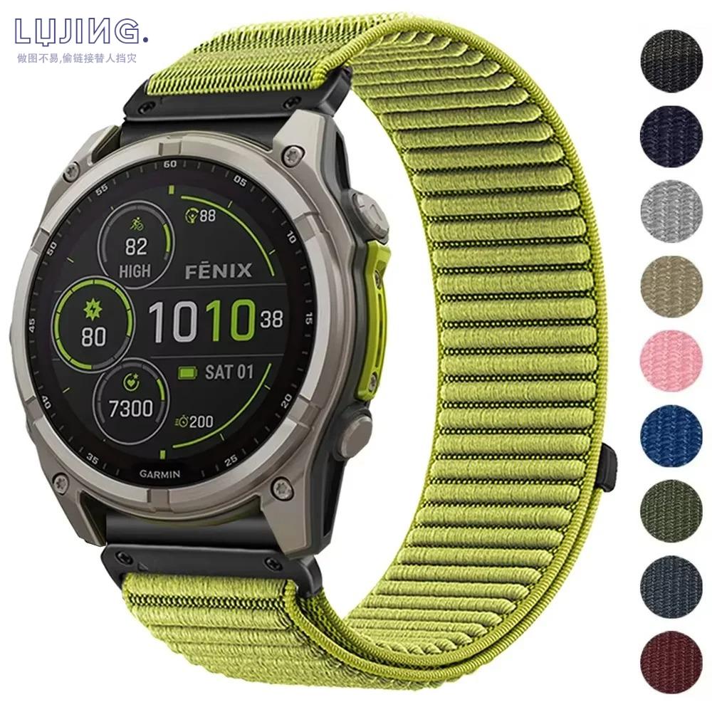 20mm 22mm 26mm QuickFit Nylon Band for Garmin Fenix 8 43mm 47mm 51mm 7 7X 6 6X 5 5X Plus/Enduro 3/Epix Pro Gen 2 Strap Bracelet