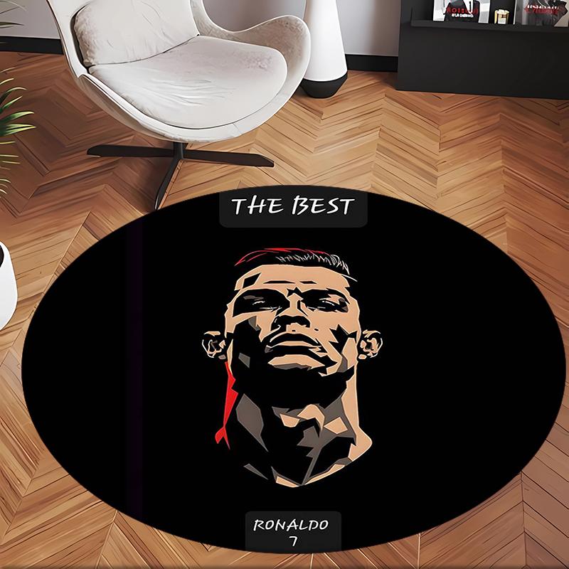 Ronaldo'nun (33) Ofis için Yuvarlak Halı Ofis, Yatak Odası, Oturma Odası ve Ev Alanı için Dekoratif Yer Halısı