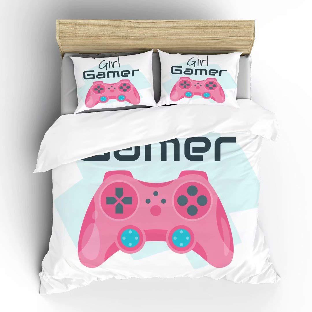 

Розовый Милый Набор Геймпада Цифровая Печать Набор из Трех Предметов Девочка Пододеяльник EU single 135*200