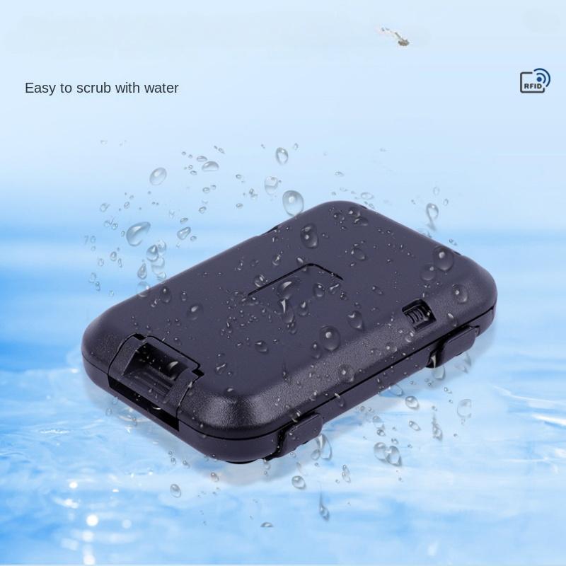 Block Minimalistisk Plånbok i Plast Herr Ultratunn Aluminiumklämma Ficka Kontanter Kreditkortshållare Plånböcker Herr