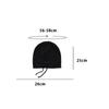 Autumn And Winter Pile Hat With Curled Brim And All-Match Warm Cold Hat With Large Head Knitted Drawstring Hat For Women