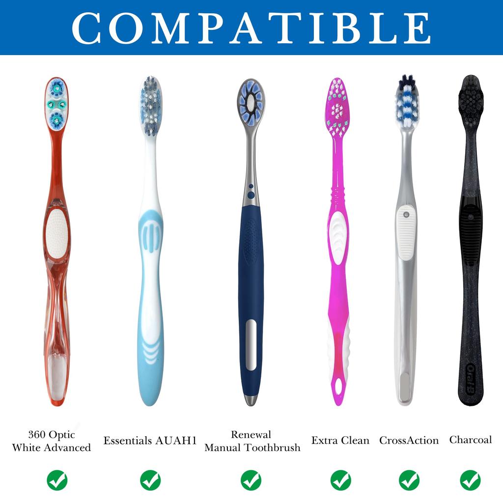 Linkidea Ceramic Countertop Toothbrush Minimalist Stand for Manual and Vanity Compatible with Reach Essentials and Cross Action Holder, Toothbrushes,