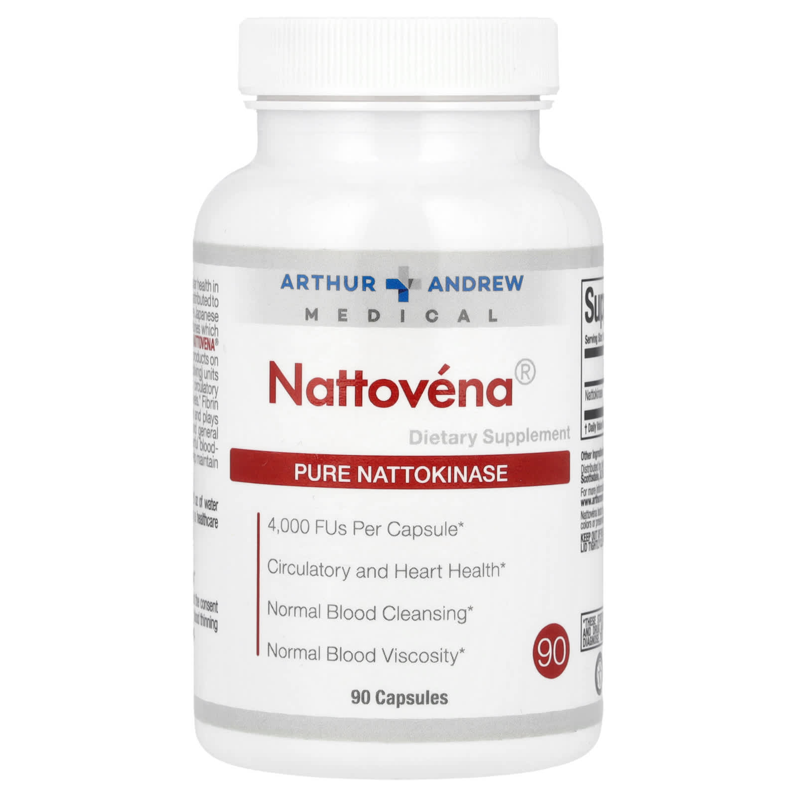 

Nattovena®, Pure Nattokinase, 4,000 Fu, 90 Capsules