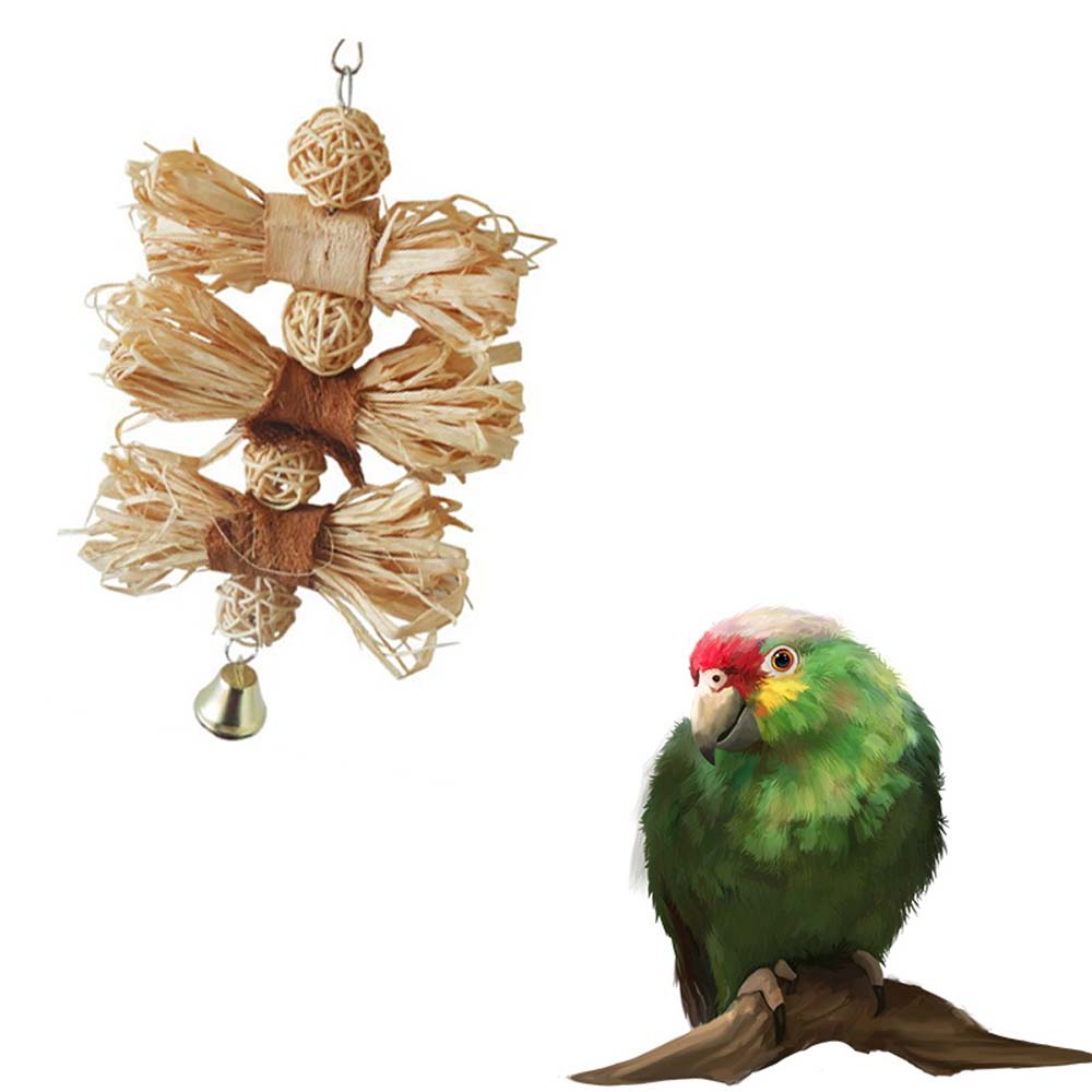 Rattan Training Parrots For Bird Cage Swing Parrot Toys Bird Perch Bird  Supplies Chewing Toy