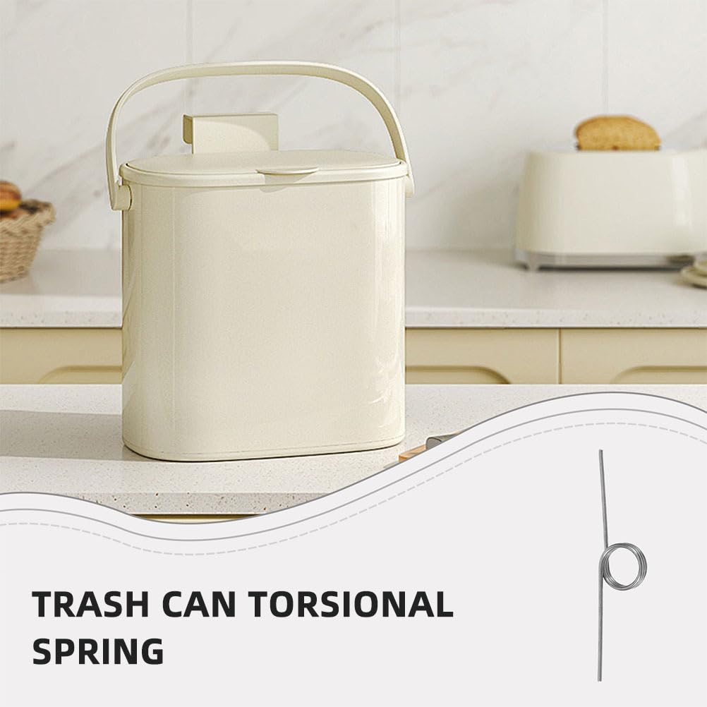 NUOLUX 10-Piece Silver Stainless Steel Torsion Springs for Trash Cans, Bucket Lids, and Can Lids, 10mm Outer Diameter