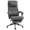 Ergonomic Office Chair with Adjustable Height, Armrests and Footrest, 66x70x115-123 cm, Grey
