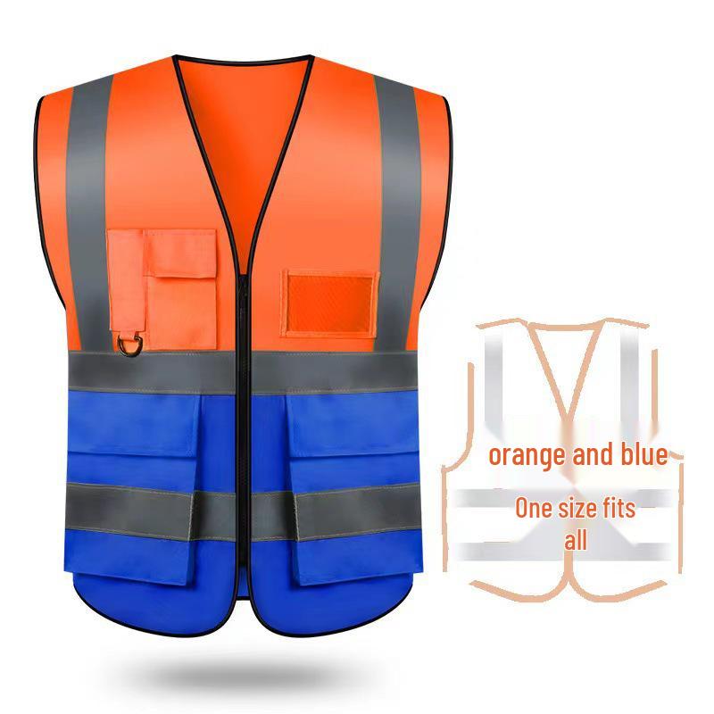 Fluorescent Reflective Safety Vest for Construction and Road Workers