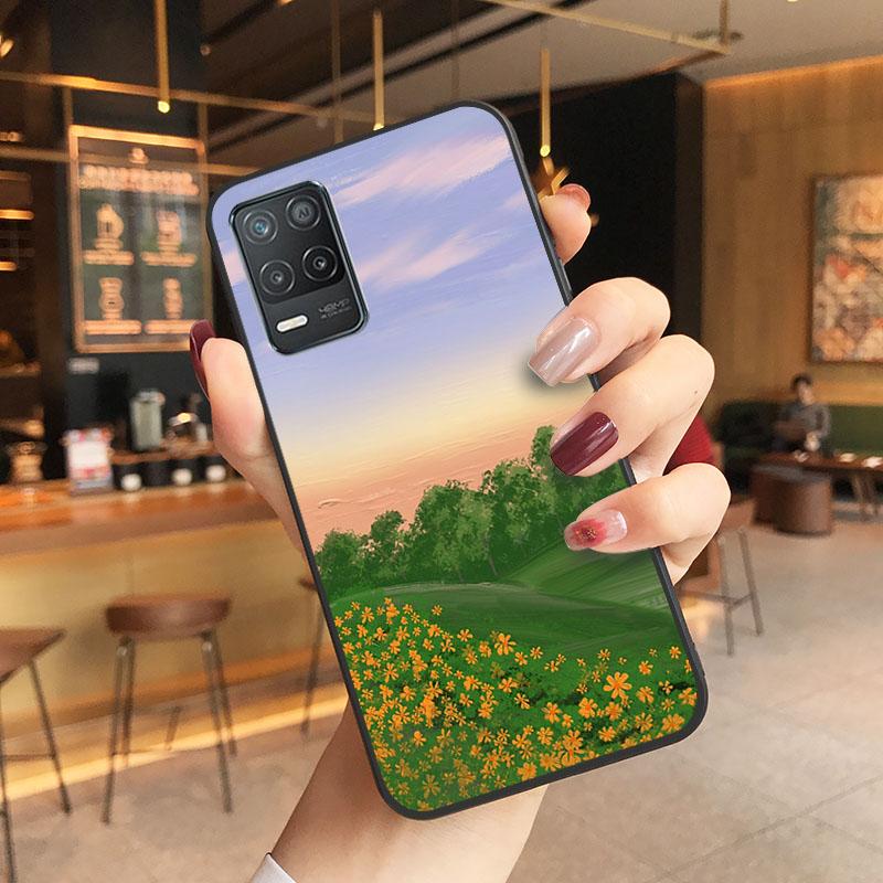 Painted Flower Phone Case for OPPO Realme GT 2 Pro X2 Pro XT C25S 8 7 6 Pro 6i Realme GT Master C3 C21 C21Y C11 X3 SuperZoom