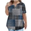 Children's Plus-size T-shirt Casual Fashion V-neck Short-sleeved Pocket Top
