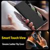 Smart Touch View Genuine Leather Flip Funda for Honor Magic V5 Case for Honor Magic V5 Case Magnetic Wristband Kickstand Cover