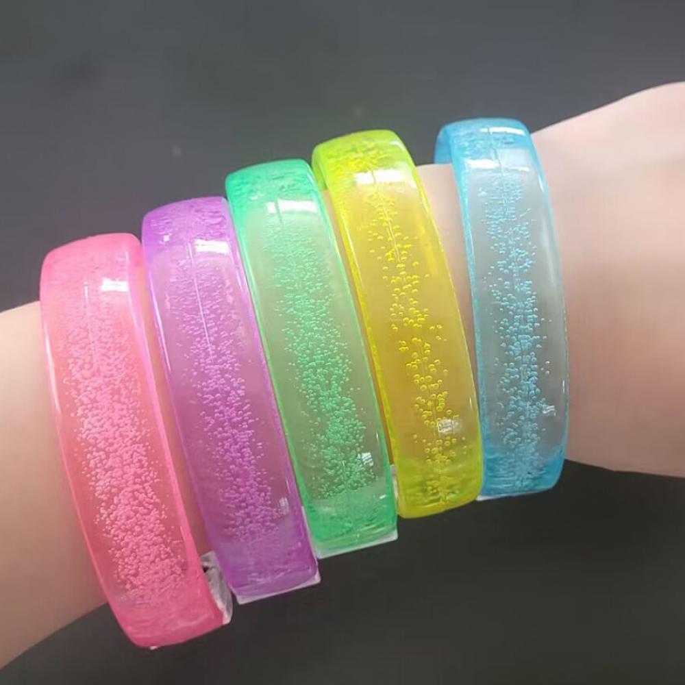 10Pcs Led Glow Bracelets Wristbands Glow In The Dark Party Supplies Neon Light Up Bracelet Wedding Party Decor