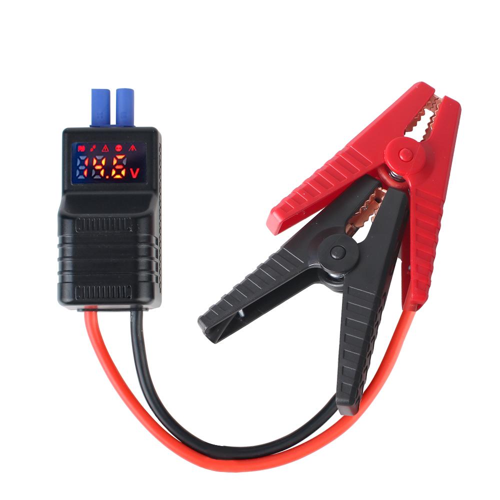 Anti Reverse Connection 650A 12V With EC5 Plug Connector Intelligent Clamp Booster With Display Screen Smart Battery Clips Emergency Jumper Cable Clip