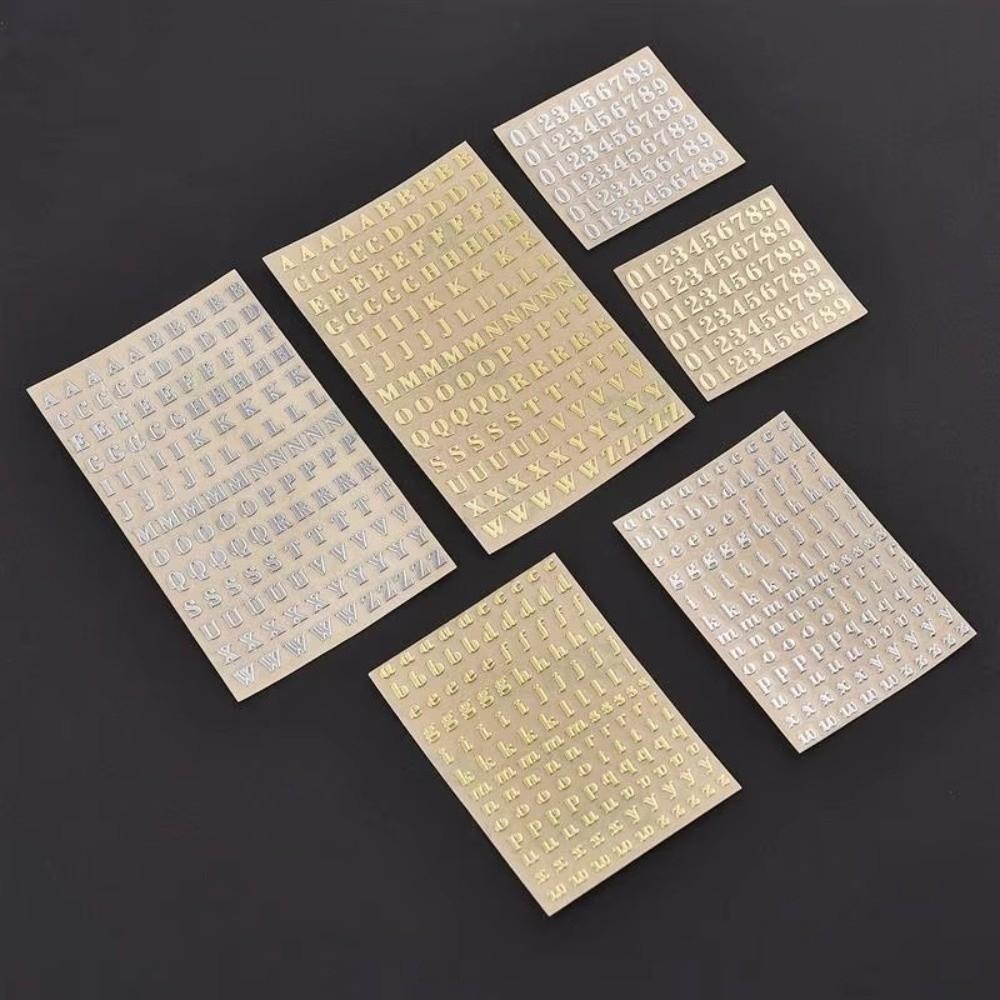 1PC Copper-Nickel Epoxy Filling Sticker 3mm Thickness Chunky Glitter Letters Resin Mold Decoration
