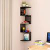 Compact Design Triangular Corner Shelf Space Saving Layered Bookshelf  Bedroom