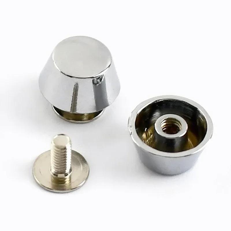 5/10/20Pcs Meetee Metal Nails Buckle Handbag Bottom Protecting Feet Bucket Shape Flat Studs Screw Rivets Bag Leather Accessories
