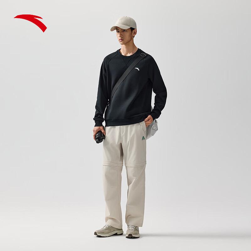 

Anta Men s Fleece-lined Crewneck Pullover Sweatshirt L
