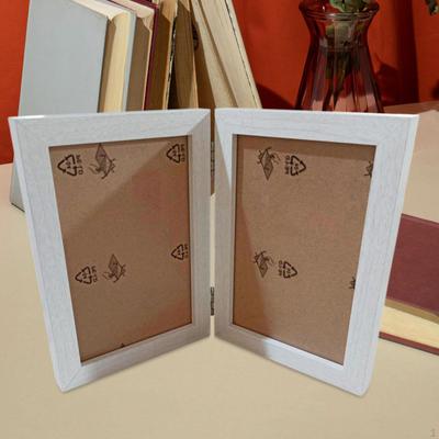 Double Picture Frame Photo Display Holder 4x6 Wooden Rustic Family Collage for