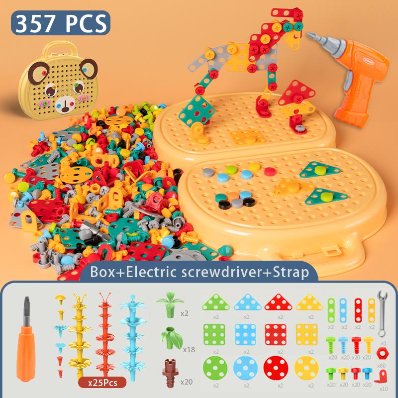 

Милый мультяшный двухсторонний ящик для инструментов с винтами, самодельные игрушки, развивающие игрушки для девочек 6/7/8/10 лет