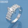 925 Sterling Silver Wedding Jewelry Fashion AAA Zircon Ring
