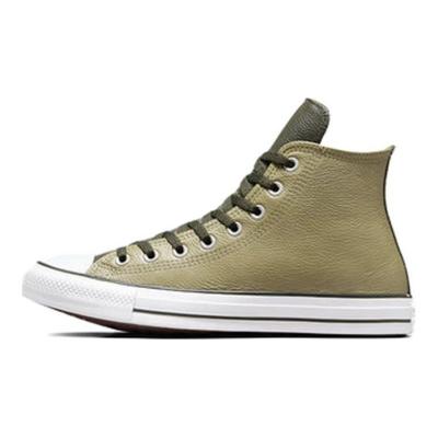 Chuck Taylor All Star Leather High Mossy Sloth Green Unisex Sneakers Cave-Green A06571C