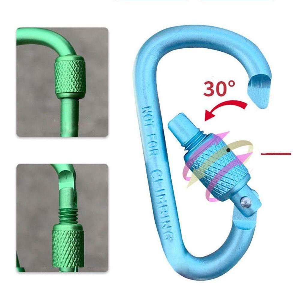 Multi Colors Outdoor Sports Buckle Aluminium Alloy Climbing Button  Outdoor Tool