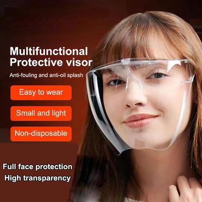 Transparent Anti-Fog Anti-Splash Protective Mask Full Face Covered Safety Sunglasses Protective Faceshield Glasses Sunglasses