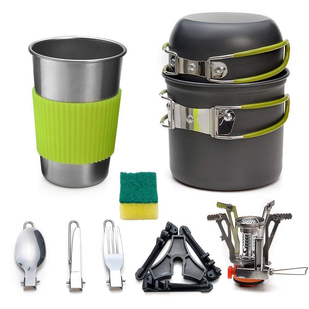 

Outdoor Products 1-2 People Camping Hearth Cooker Combined Folding Picnic Cooker Cooker Set Outdoor Set Pot