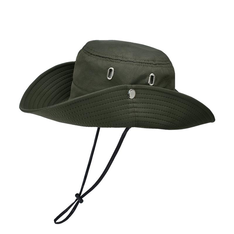 9256 summer outdoor fishing hiking hat children breathable versatile sun hat men's large brim sun protection bucket hat