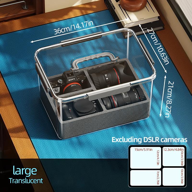 Transparente Handheld Multifunktionale Kamera Aufbewahrungsbox Feuchtigkeitsgeschützt Stoßfest Verschiedene Größen Verfügbar